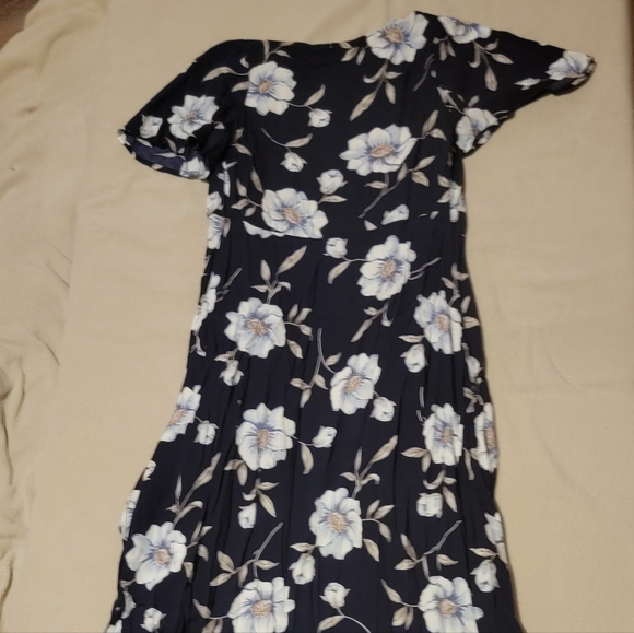 Lulu's Fit and Flare Blue and White Maxi Dress - Picture 5 of 6